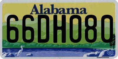 AL license plate 66DH080