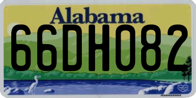 AL license plate 66DH082