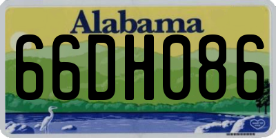 AL license plate 66DH086
