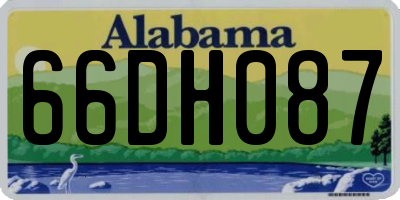 AL license plate 66DH087