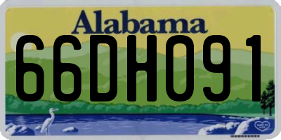 AL license plate 66DH091