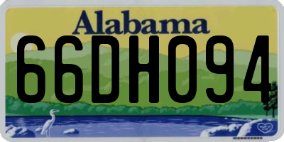 AL license plate 66DH094