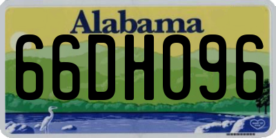 AL license plate 66DH096