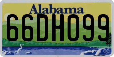 AL license plate 66DH099
