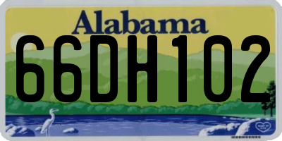 AL license plate 66DH102