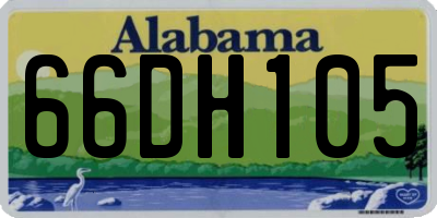 AL license plate 66DH105