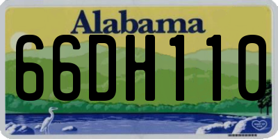 AL license plate 66DH110