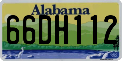AL license plate 66DH112