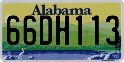 AL license plate 66DH113