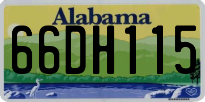 AL license plate 66DH115