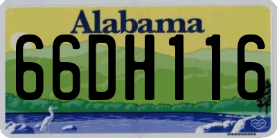 AL license plate 66DH116