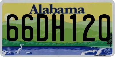 AL license plate 66DH120