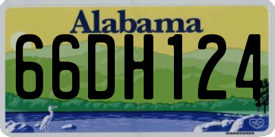 AL license plate 66DH124