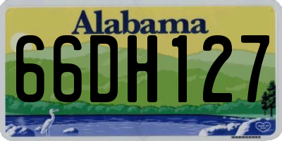AL license plate 66DH127