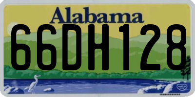 AL license plate 66DH128