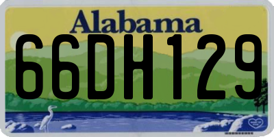 AL license plate 66DH129