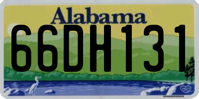 AL license plate 66DH131
