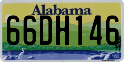 AL license plate 66DH146