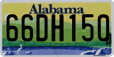 AL license plate 66DH150