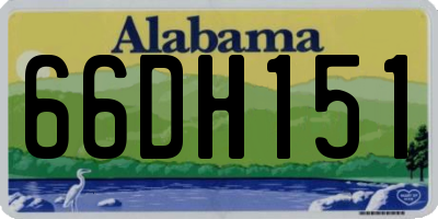 AL license plate 66DH151