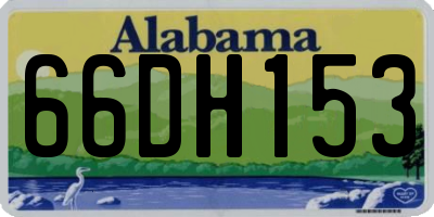AL license plate 66DH153