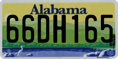 AL license plate 66DH165