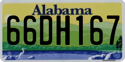 AL license plate 66DH167