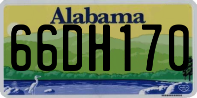 AL license plate 66DH170