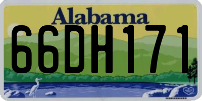 AL license plate 66DH171