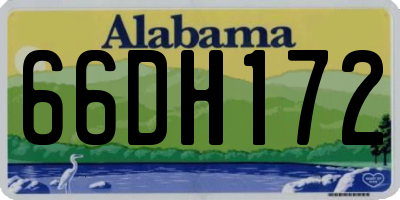 AL license plate 66DH172