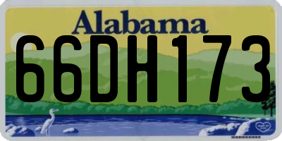 AL license plate 66DH173