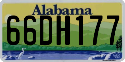 AL license plate 66DH177