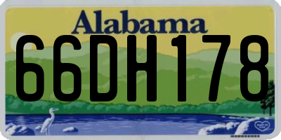 AL license plate 66DH178