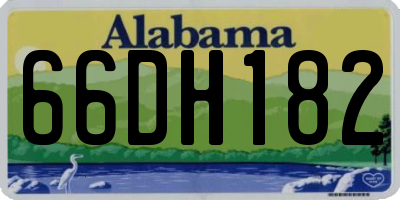 AL license plate 66DH182