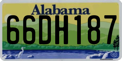 AL license plate 66DH187