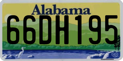 AL license plate 66DH195