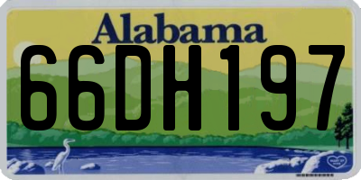 AL license plate 66DH197