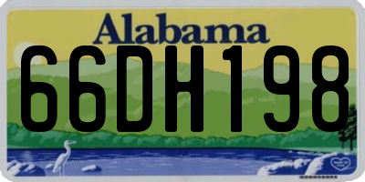 AL license plate 66DH198
