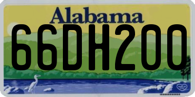 AL license plate 66DH200