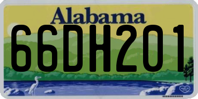AL license plate 66DH201