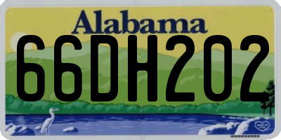 AL license plate 66DH202