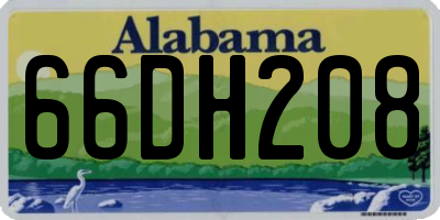 AL license plate 66DH208