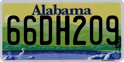 AL license plate 66DH209