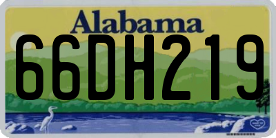 AL license plate 66DH219