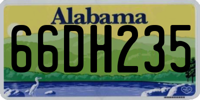 AL license plate 66DH235