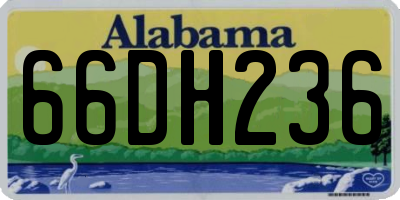 AL license plate 66DH236
