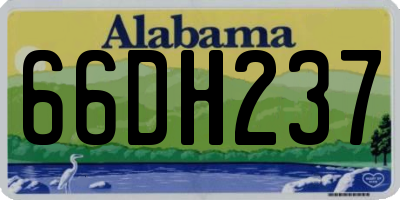 AL license plate 66DH237