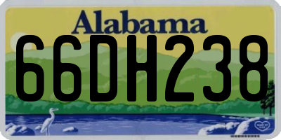 AL license plate 66DH238