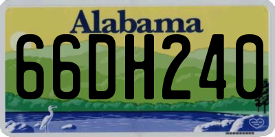 AL license plate 66DH240