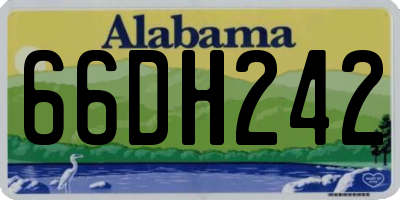 AL license plate 66DH242